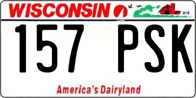WI license plate 157PSK