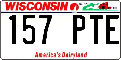 WI license plate 157PTE
