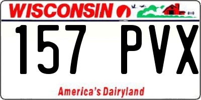 WI license plate 157PVX