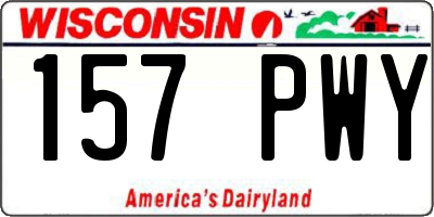 WI license plate 157PWY