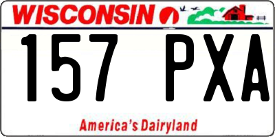 WI license plate 157PXA