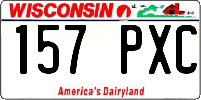 WI license plate 157PXC