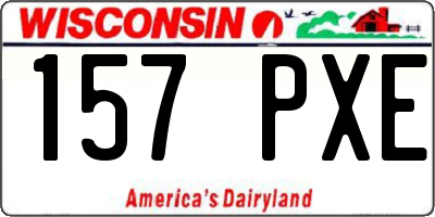 WI license plate 157PXE