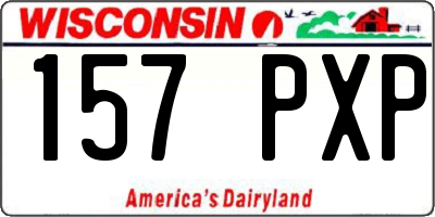 WI license plate 157PXP