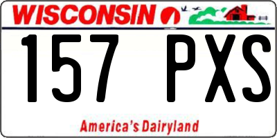 WI license plate 157PXS