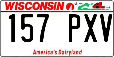 WI license plate 157PXV