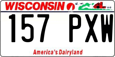 WI license plate 157PXW