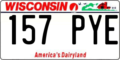 WI license plate 157PYE