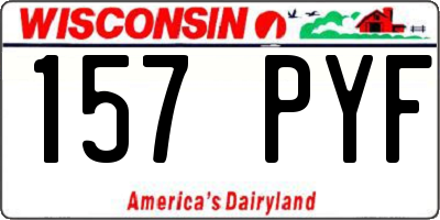 WI license plate 157PYF