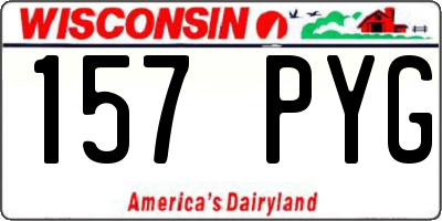 WI license plate 157PYG