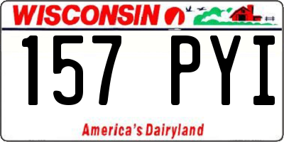 WI license plate 157PYI