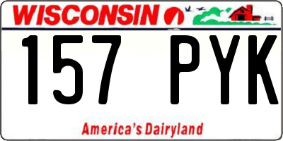 WI license plate 157PYK