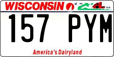 WI license plate 157PYM