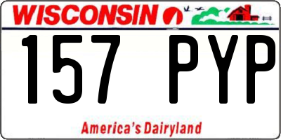 WI license plate 157PYP