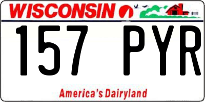 WI license plate 157PYR