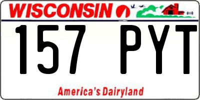WI license plate 157PYT