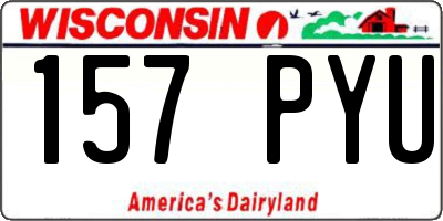 WI license plate 157PYU