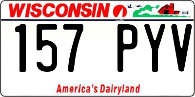 WI license plate 157PYV