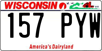 WI license plate 157PYW
