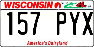 WI license plate 157PYX