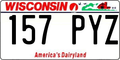 WI license plate 157PYZ