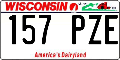 WI license plate 157PZE