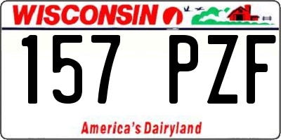 WI license plate 157PZF