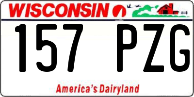 WI license plate 157PZG