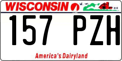 WI license plate 157PZH