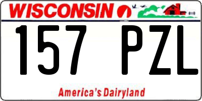 WI license plate 157PZL