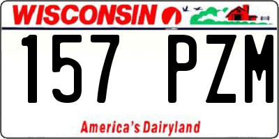 WI license plate 157PZM