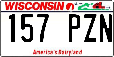 WI license plate 157PZN