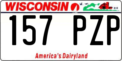 WI license plate 157PZP