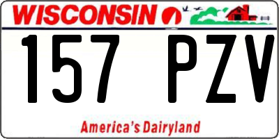 WI license plate 157PZV
