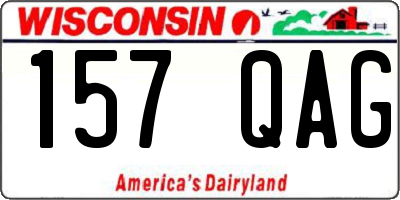 WI license plate 157QAG