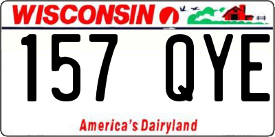 WI license plate 157QYE
