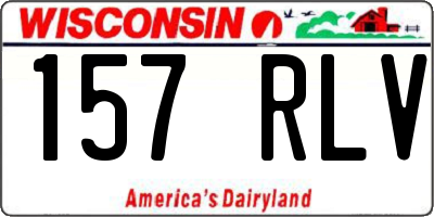 WI license plate 157RLV