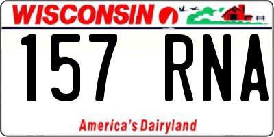 WI license plate 157RNA