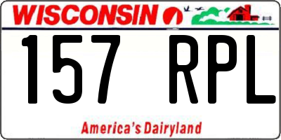 WI license plate 157RPL