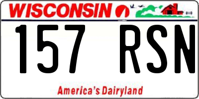 WI license plate 157RSN