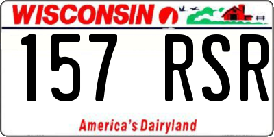 WI license plate 157RSR