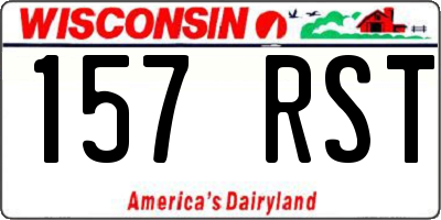 WI license plate 157RST