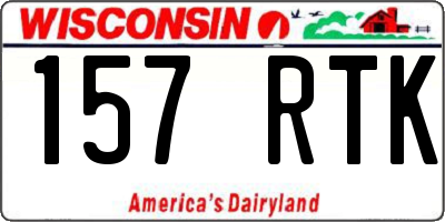 WI license plate 157RTK