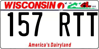 WI license plate 157RTT