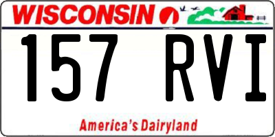 WI license plate 157RVI