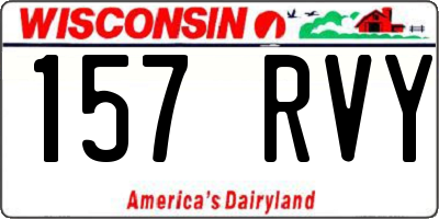 WI license plate 157RVY