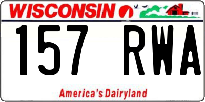 WI license plate 157RWA
