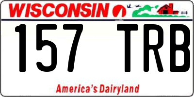 WI license plate 157TRB