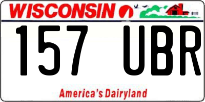 WI license plate 157UBR