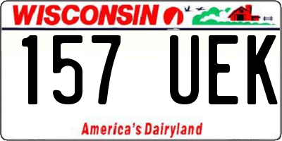 WI license plate 157UEK